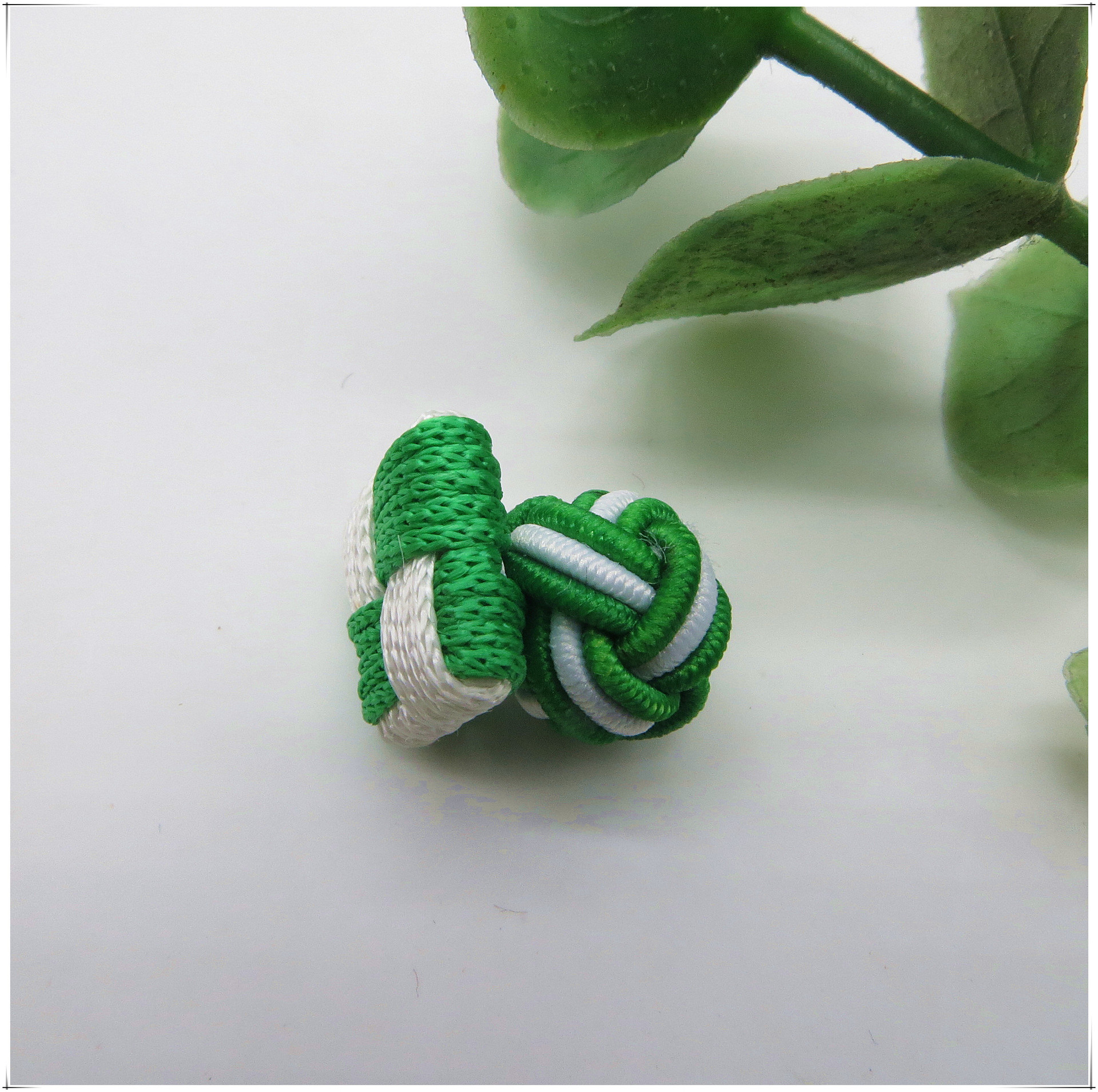 纯手工编织袖扣橡皮筋盘扣松紧圆形四方双色袖扣弹力扣