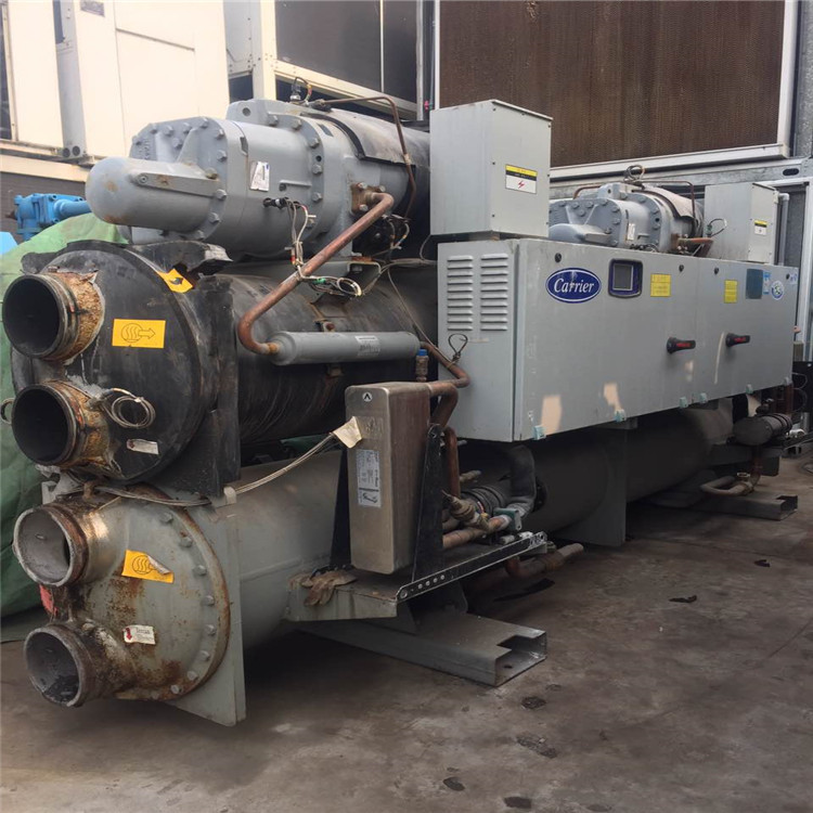 转让二手冰水主机开利螺杆式冷水机组30xw1152水冷机组油冷机工业