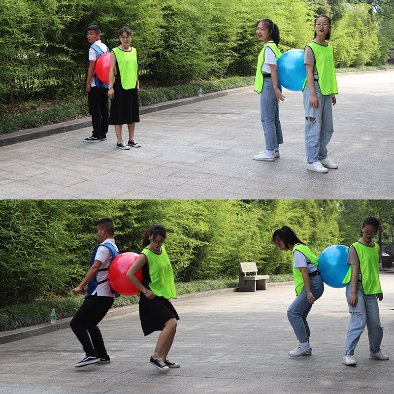 背夹球团队活动趣味运动会道具素质拓展训练游戏道具感统训练器材