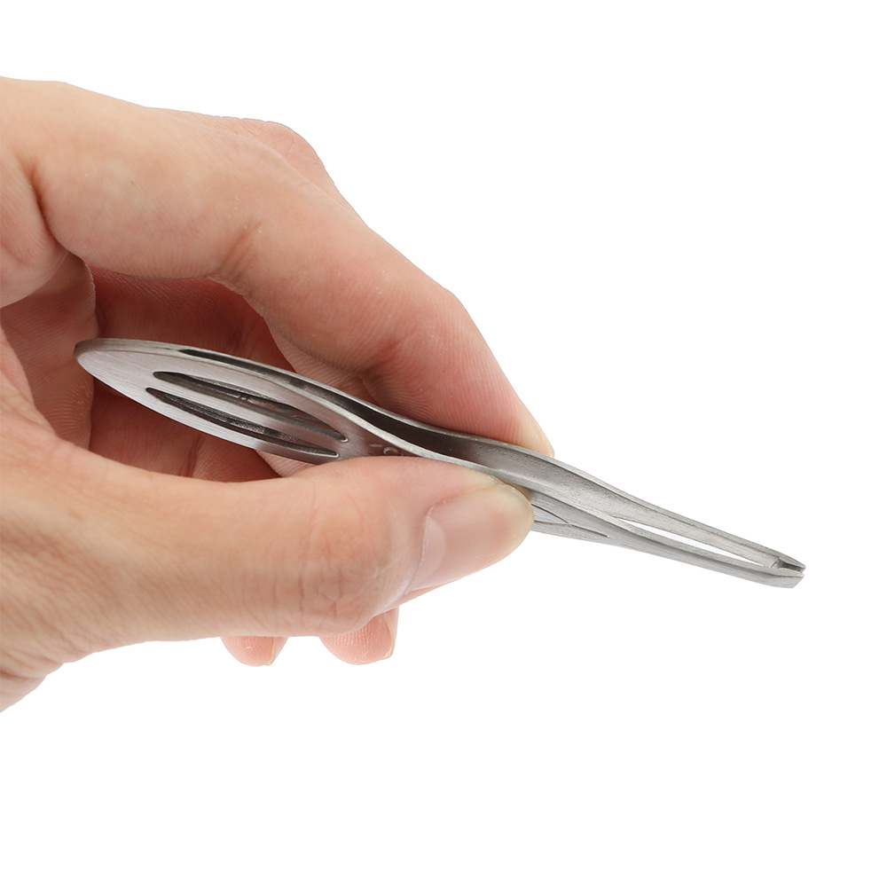 新款不锈钢镊子 平口眉夹 葫芦型拔毛钳 美妆修眉工具 tweezers