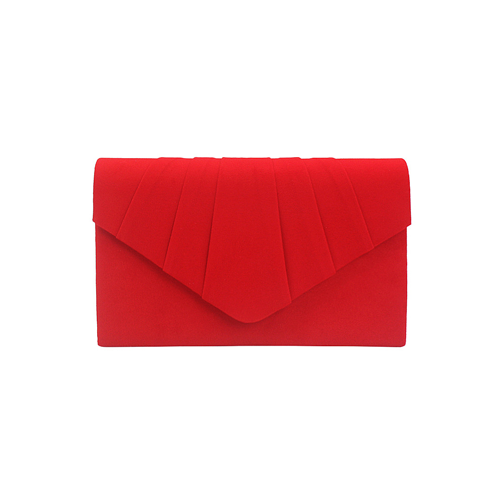 Cross-Border New Arrival Fashion European and American Style Women's Solid Color Velvet Pleated Dinner Bag Clutch