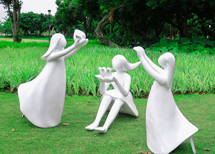 公园广场校园玻璃钢人物雕塑商业户外白衣天使园林景观美陈厂家