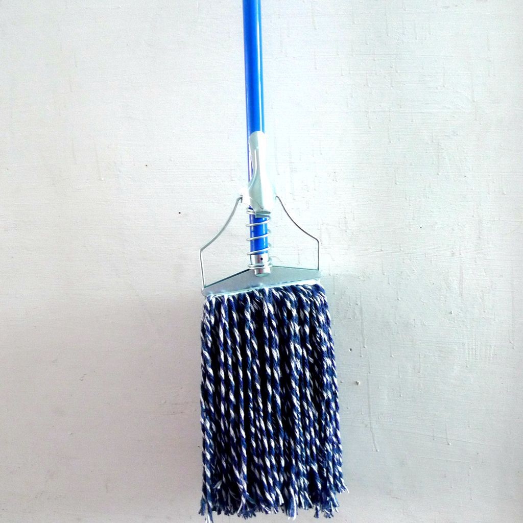 同心洁铁杆弹簧夹棉纱拖把 保洁用品 墩布拖把 棉纱拖把