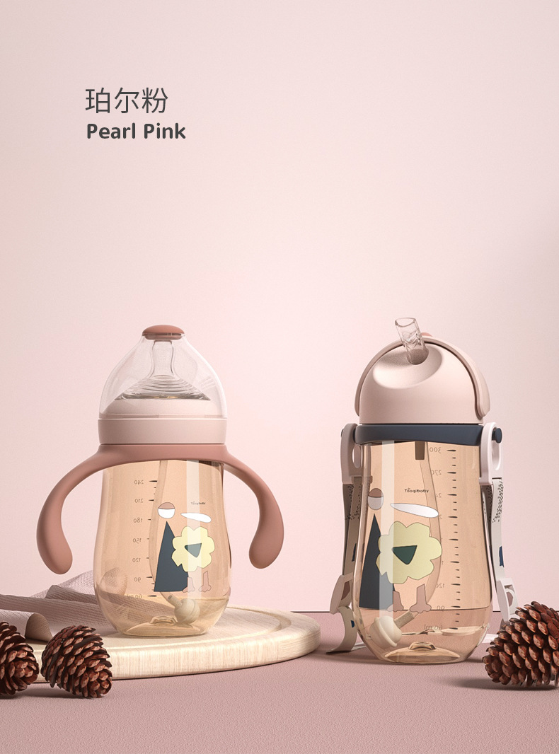 淘气宝贝奶瓶ppsu宽口径新生婴儿断奶神器大宝宝耐摔防胀气吸管杯
