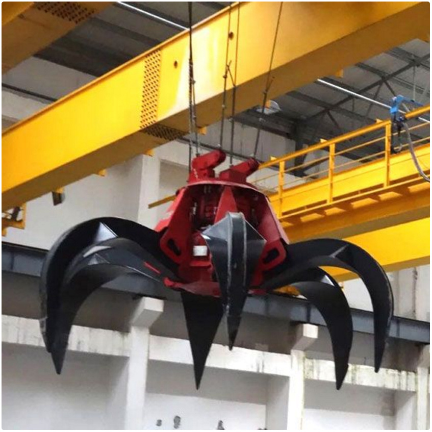 厂家促销qz32/5吨抓斗桥式起重机室内双梁抓斗行车垃圾抓斗起重机