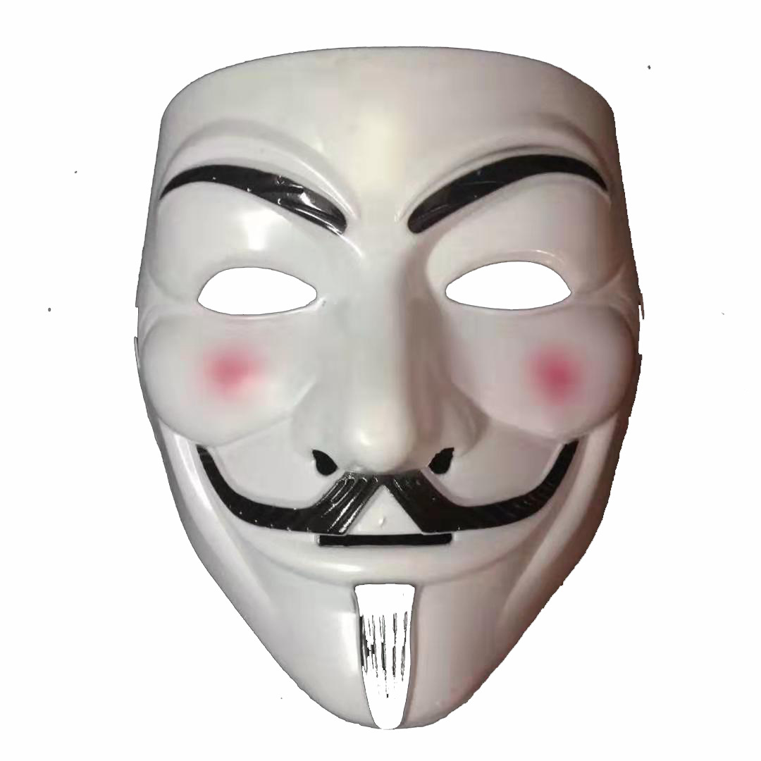 假面客白色v字面具 v字脸万圣节化妆道具 电影主题面具v怪客