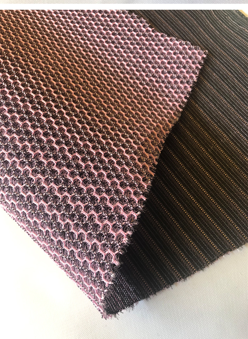 箱包鞋材三明治网布双色六角网眼布鞋材箱包针织面料s165