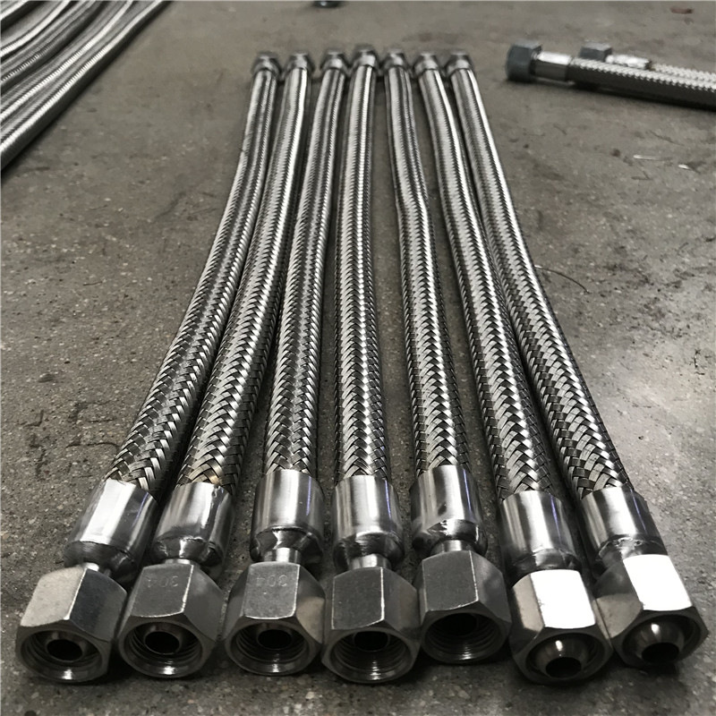 不锈钢波纹管dn20内丝内螺纹活动螺母平接头平面密封金属软管
