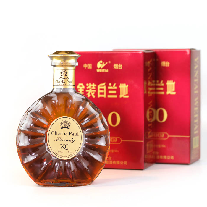 【礼盒装】金奖白兰地xo 洋酒38度 500ml单支带礼盒白兰地
