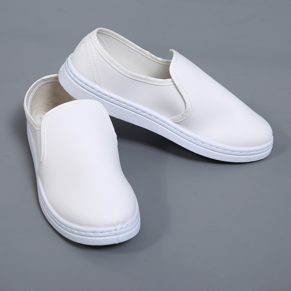 批发防静电鞋pvc底中巾鞋革鞋无尘车间白鞋 防尘洁净鞋防静电布鞋