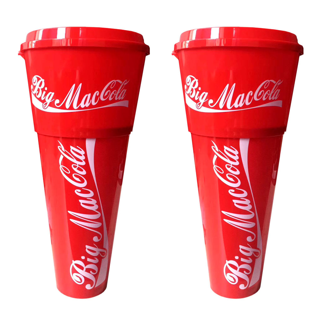网红大可乐一次性吸管杯零食饮料一体杯爆米花水果捞可乐果汁