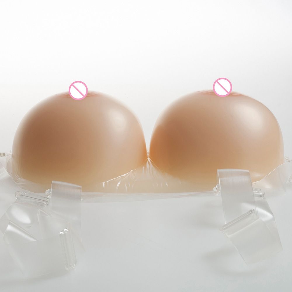 速卖通 ebay 伪娘cd变装连体硅胶义乳 露乳沟爆乳假奶假胸假乳房