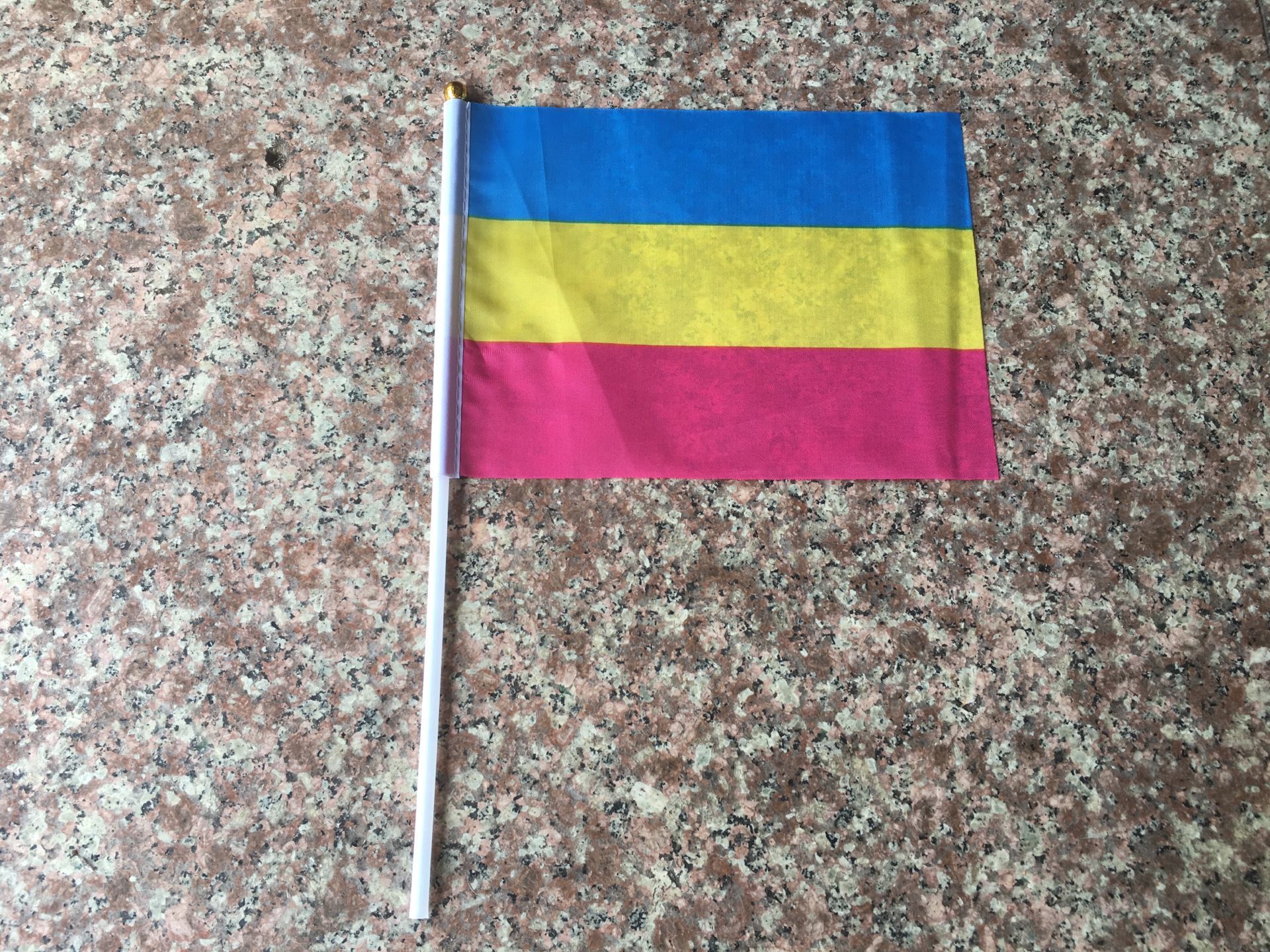 现货批发8号彩虹同志旗 双性 跨性别 gay手摇旗14*21cmlgbt旗帜