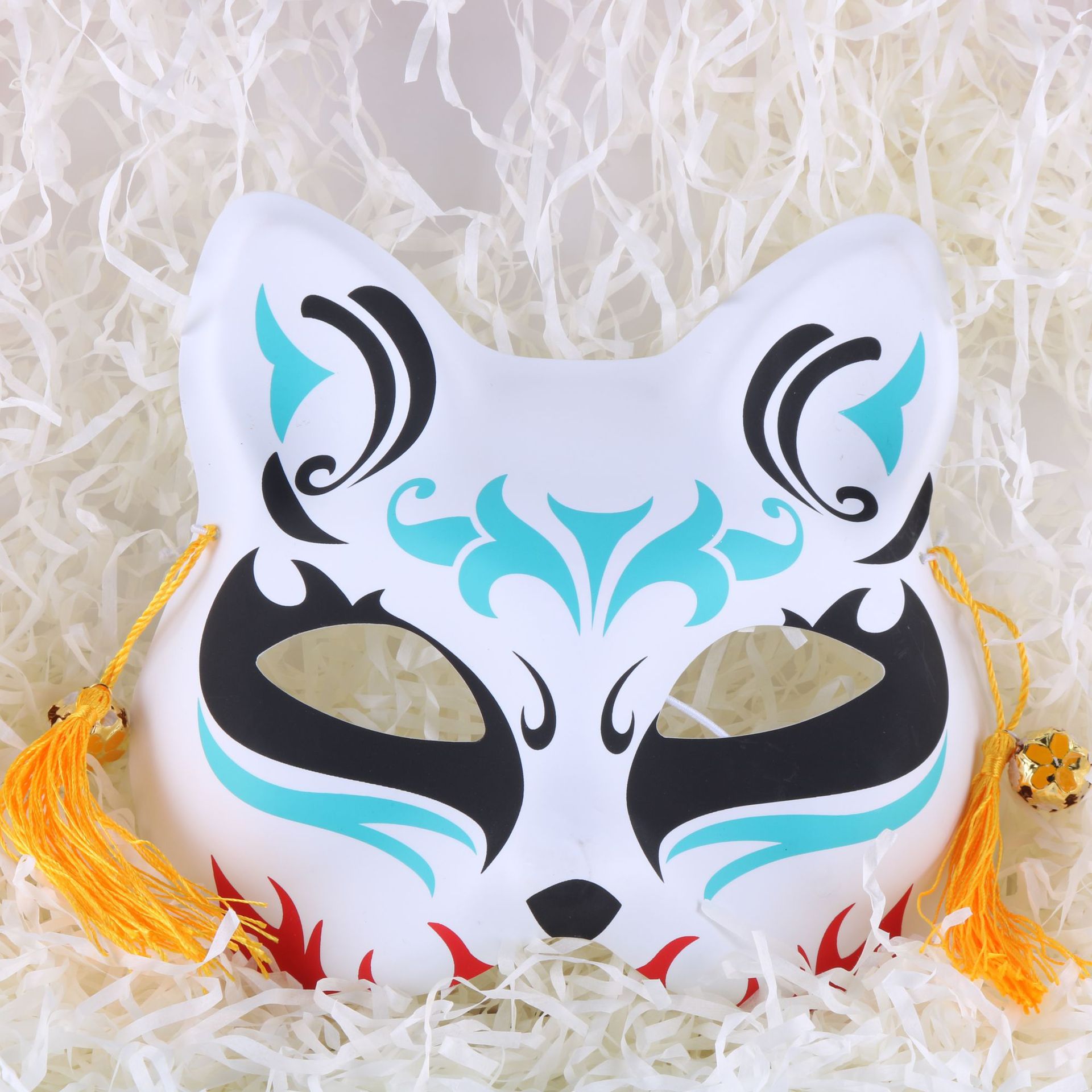 爆款半脸猫面具 动漫狐狸暗部cosplay面具儿童表演动物手绘面具新