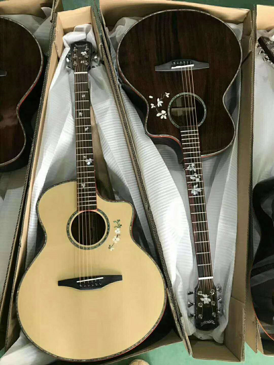 2019  莫斯最新雕花民谣吉他    混批价格按低批发价格出售  批发不