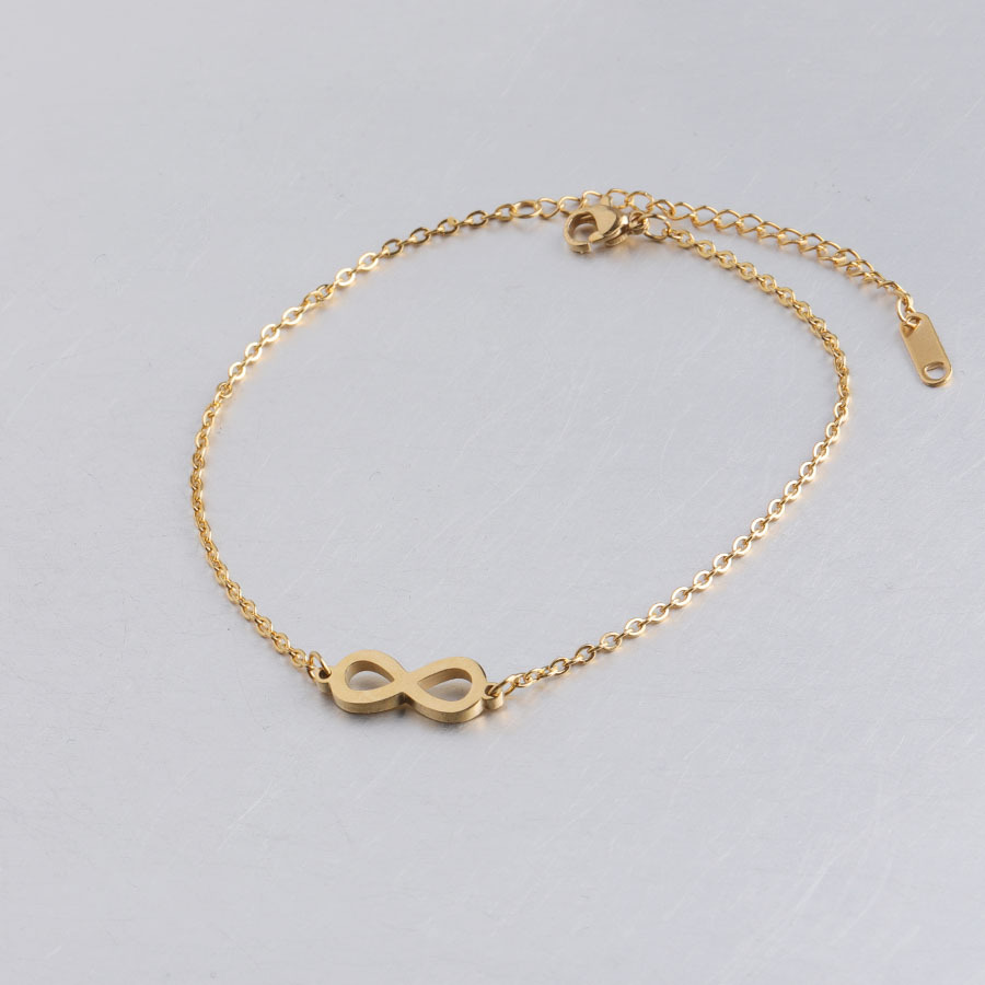 镜面不锈钢 infinite 无限大无限永恒手链 数字8手链 17 6cm