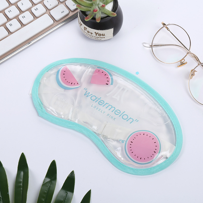 Cute Transparent Ice Eyeshade Gel Sleep Shading and Ventilation Ice Pack Cartoon Sleeping Cold Compress Eye Shield