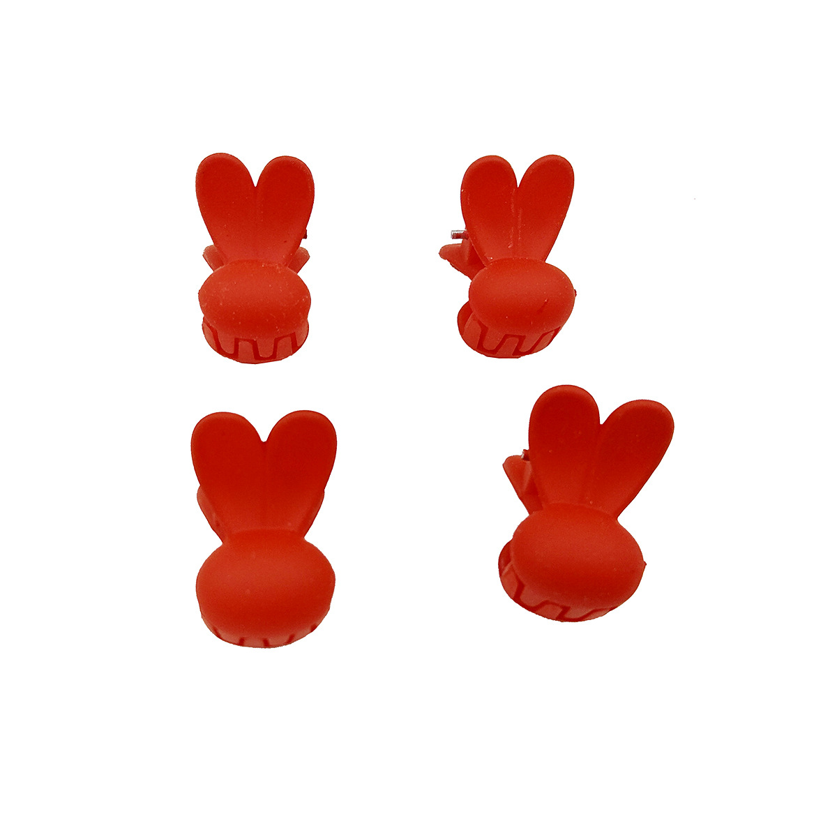 a255韩版新款彩色迷你儿童兔子发夹 可爱兔头小爪夹发夹宝宝发饰