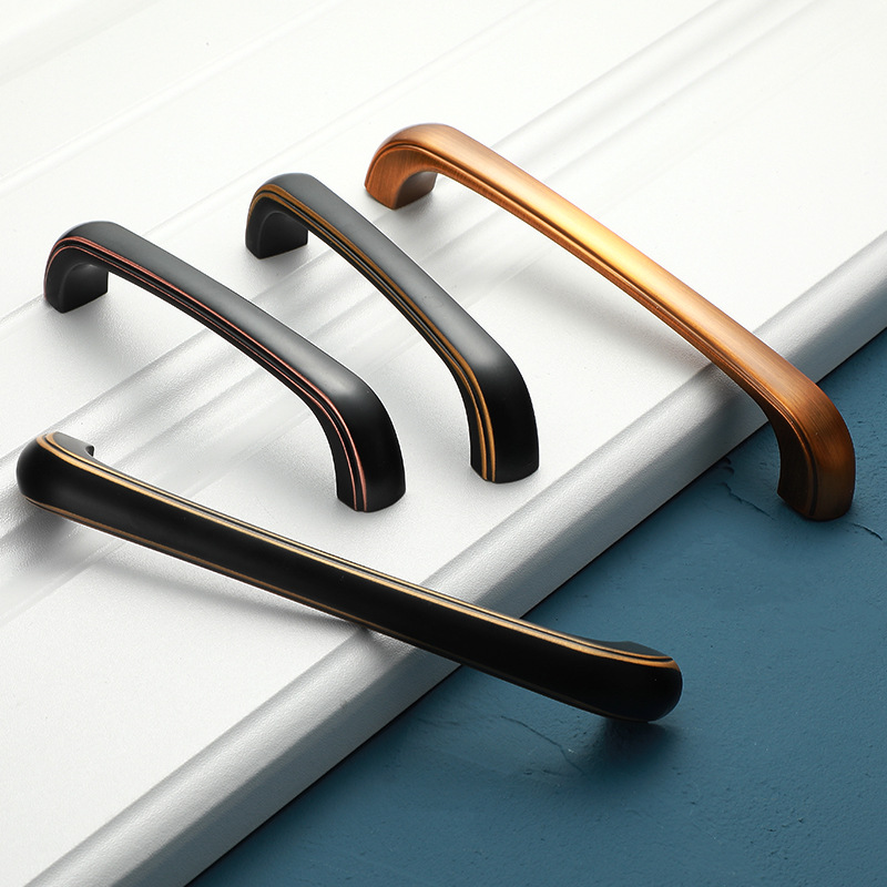 美式仿古铜衣柜厨柜门拉手简约橱柜把手柜门古鞋柜抽屉锌合金-报价