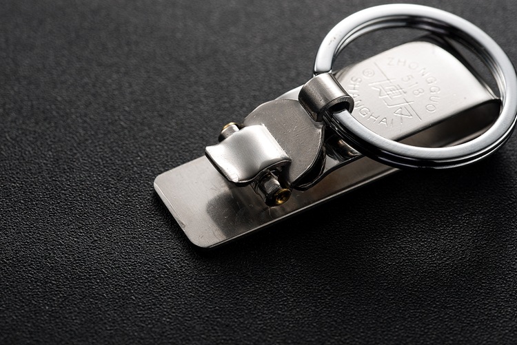 批发正品博友不锈钢男女士腰挂汽车钥匙扣金属钥匙链钥匙环 518