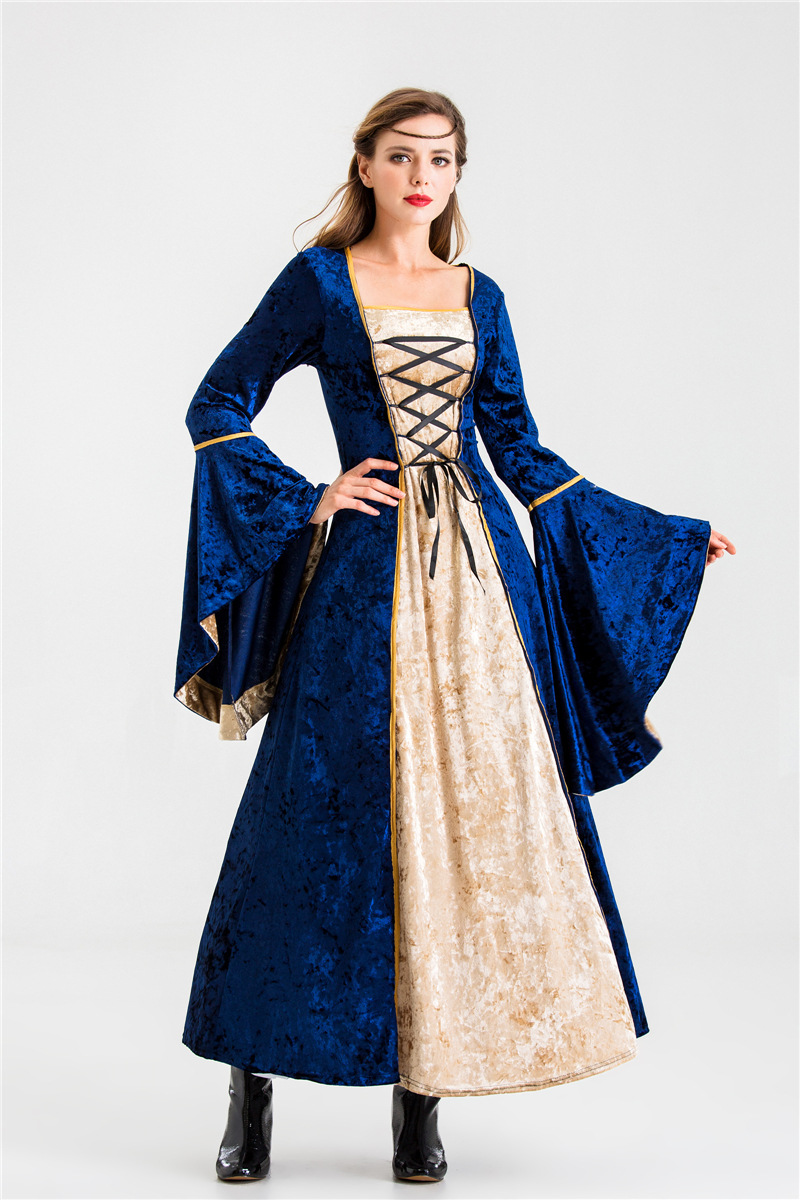 万圣节欧洲复古宫廷装扮服装女王皇后角色演出长裙影楼拍摄服批发