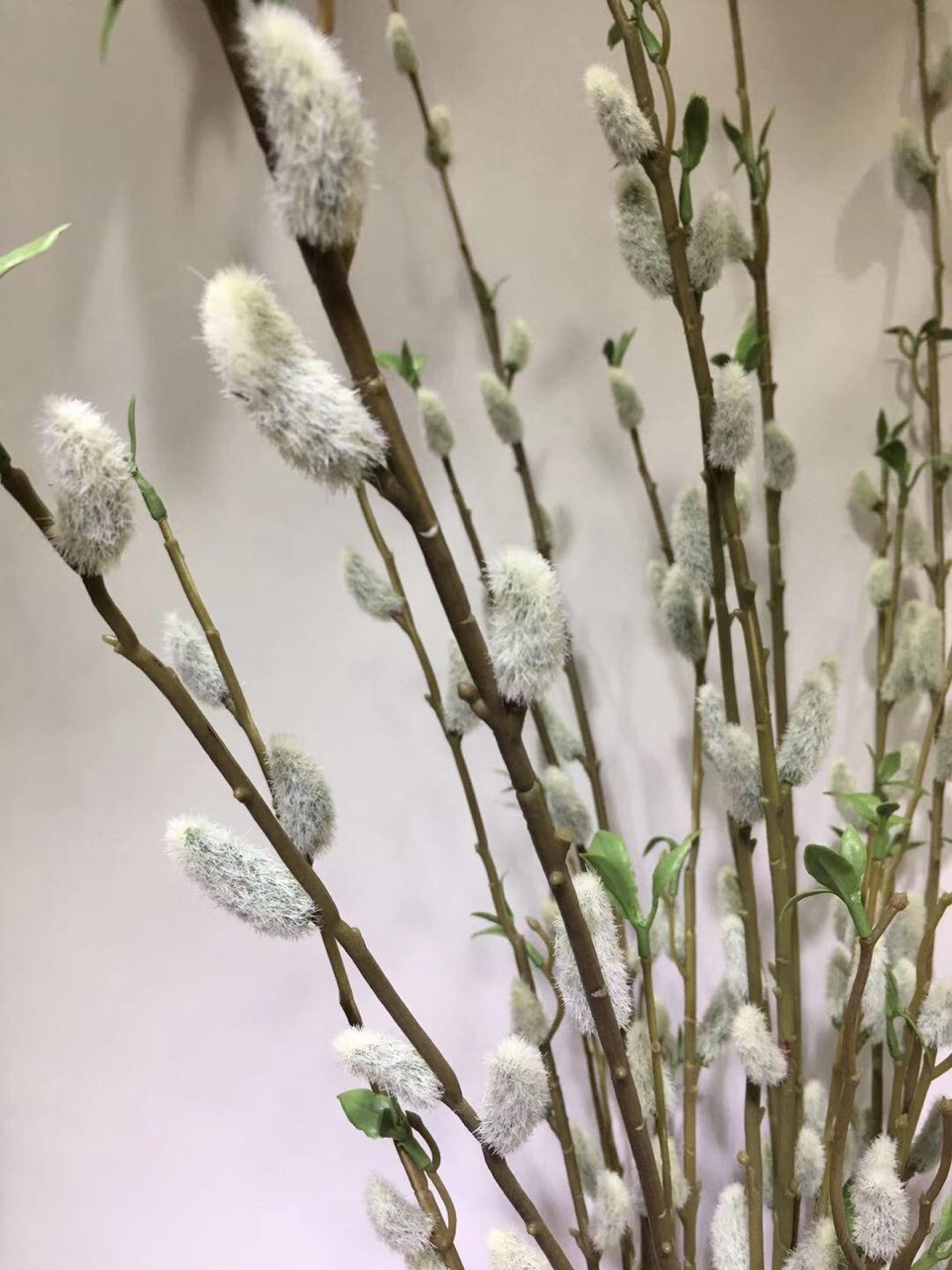 仿真花大苞银柳仿真银芽柳柳苞仿真柳枝柳果造型工程家居装饰配材