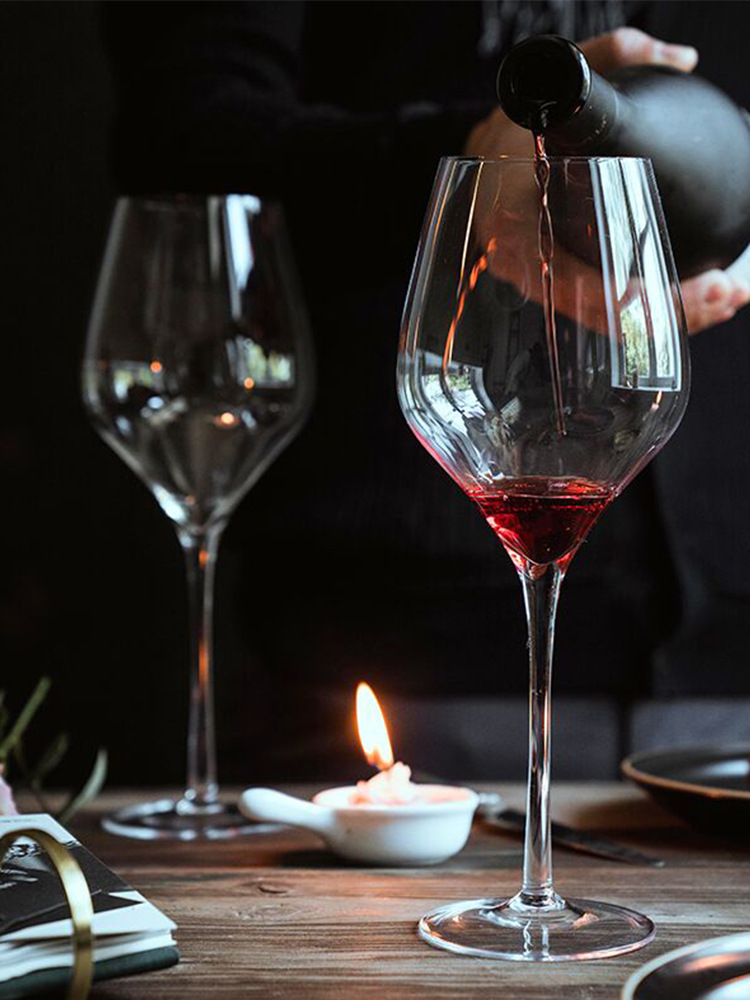 红酒杯套装家用水晶杯葡萄酒杯醒酒器分酒器玻璃杯子创意高脚杯
