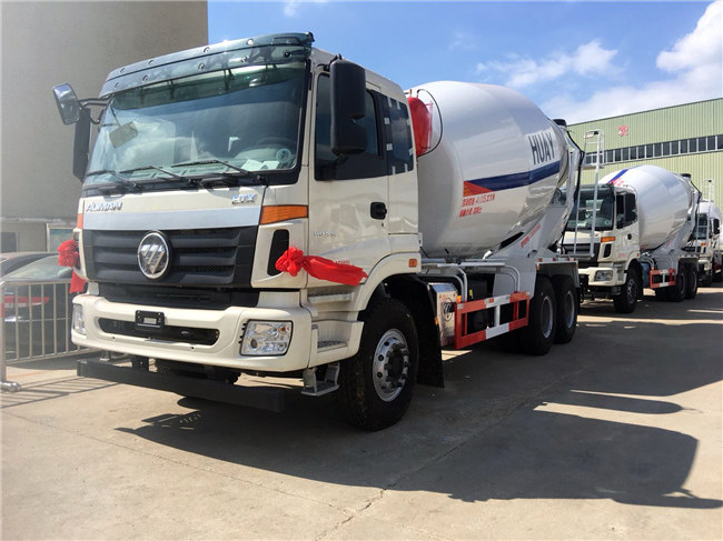 12方福田欧曼混凝土搅拌车 后八轮水泥搅拌罐车 厂家大量现货销售