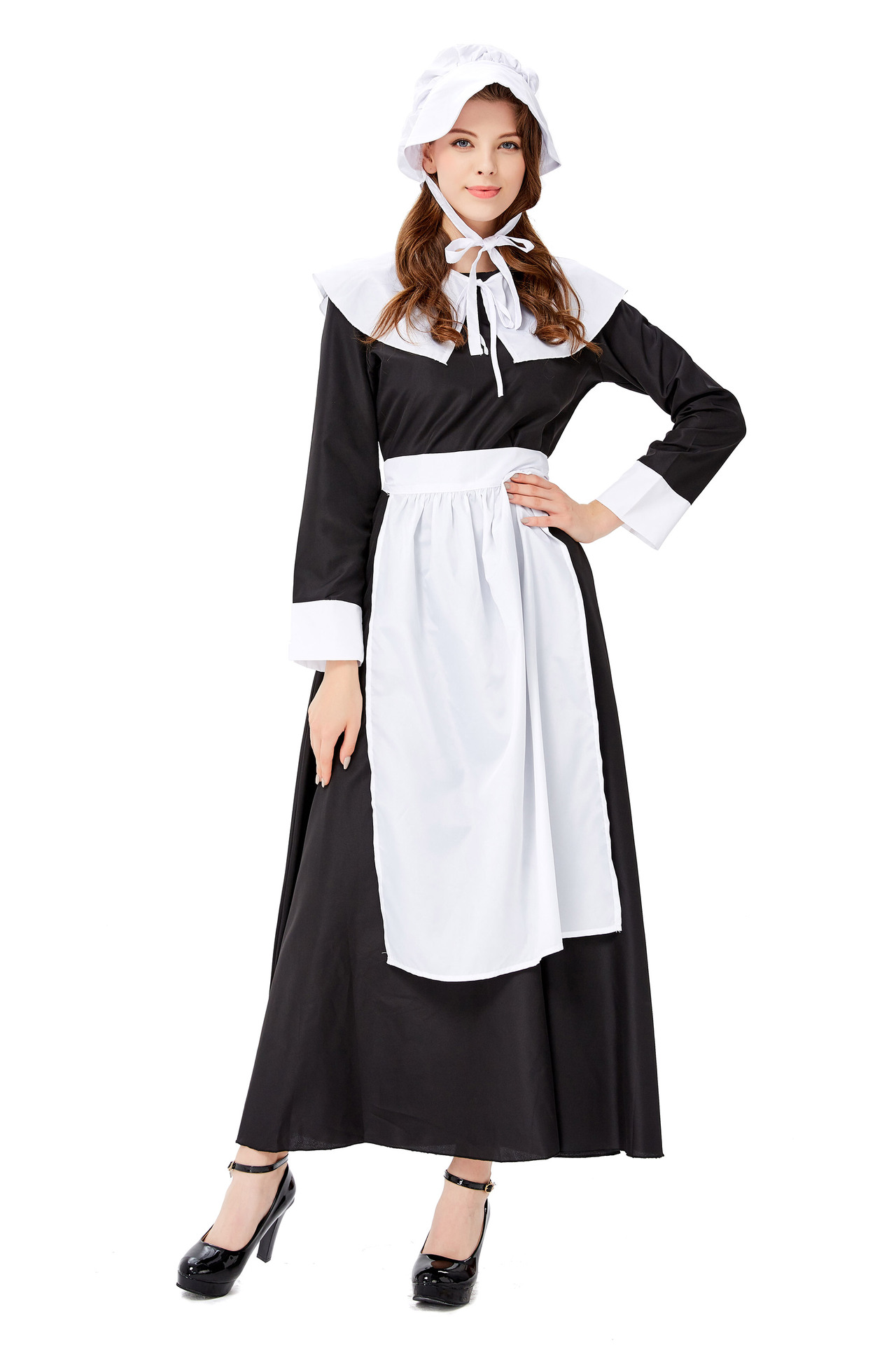 新款欧美上世纪农庄田园农场裙女仆女佣装服务员角色扮演舞台演出