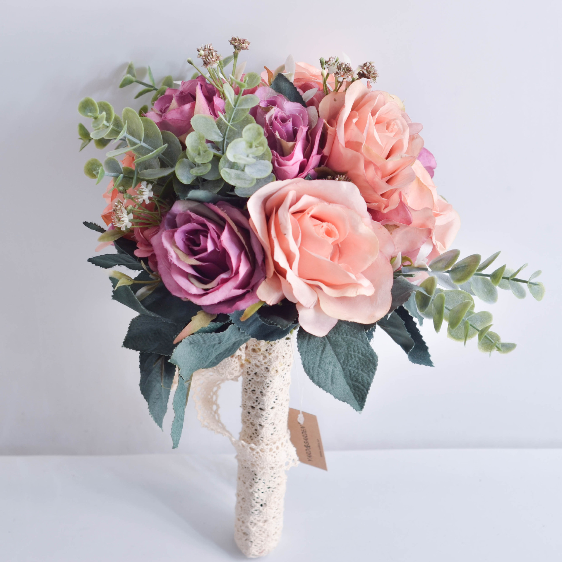 欧美婚庆用品婚礼新娘手捧花 批发韩式仿真花束新娘花结婚手捧花