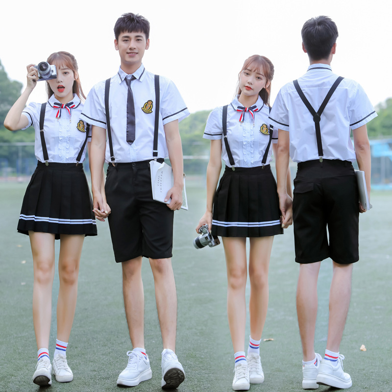 校服套装学院风韩版英伦高中生中学生班服校园风服装制服背带套装