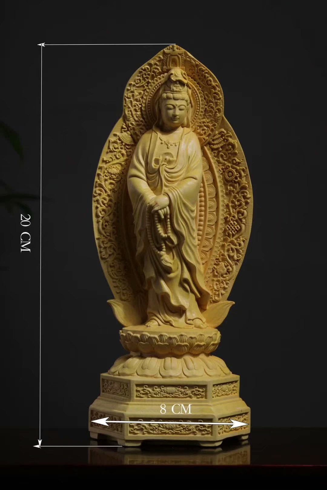 抽象观音佛像木雕