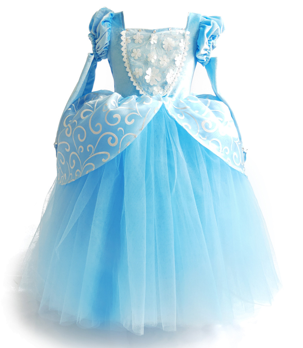 圣诞新年灰姑娘公主礼服 儿童公主裙蓬蓬纱裙童话公主裙女童裙