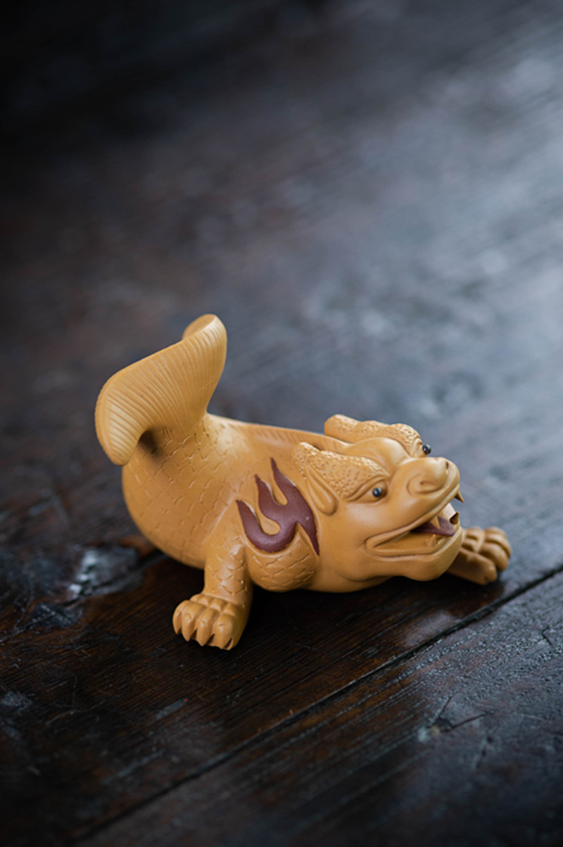 原矿紫砂茶宠鱼化龙摆件陶瓷雕塑茶盘装饰配件茶具工艺品厂家批发