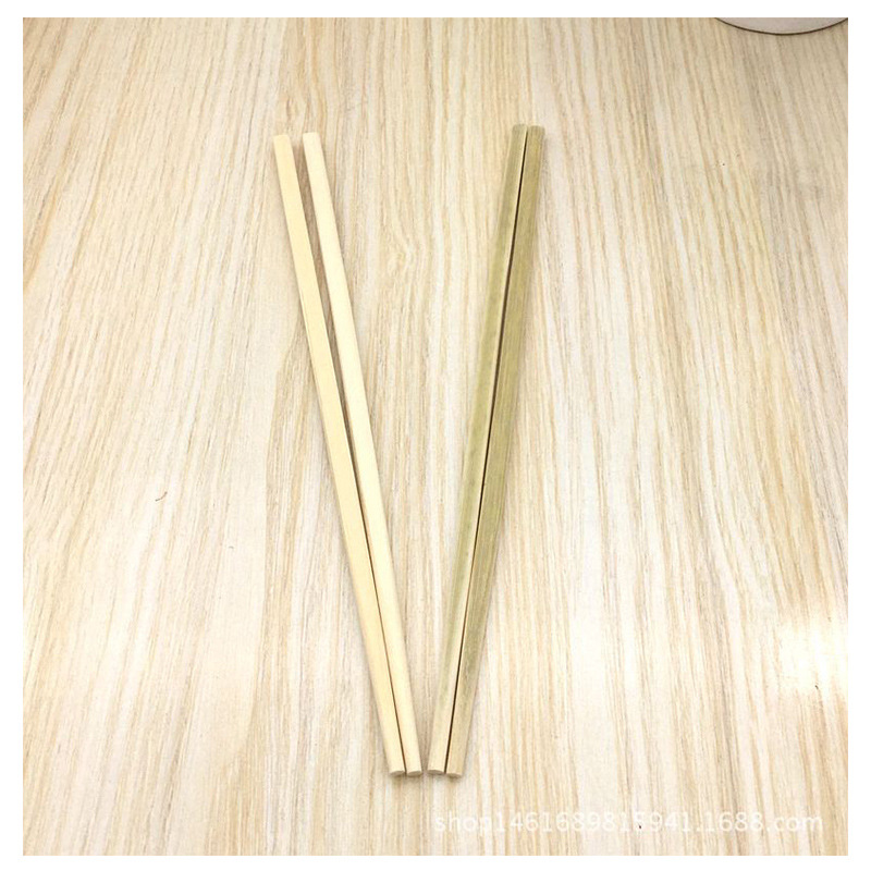 Factory Supply 10 Pairs of Unpainted Bamboo Chopsticks for Meals Bamboo Chopsticks 2 Yuan Store Supply a Large Number of Wholesale