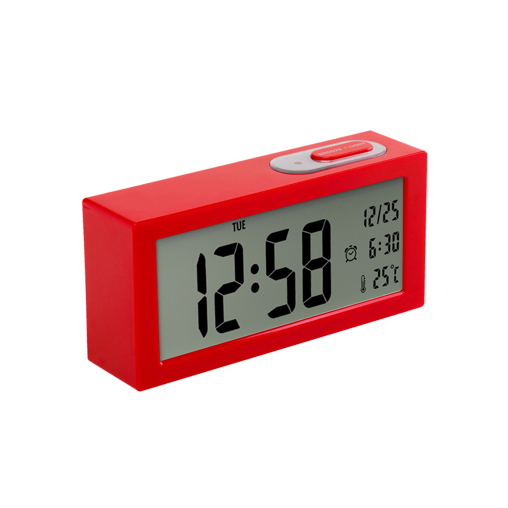 厂家直销创意长方形智能闹钟 儿童学生桌面静音聪明钟 光控感应钟