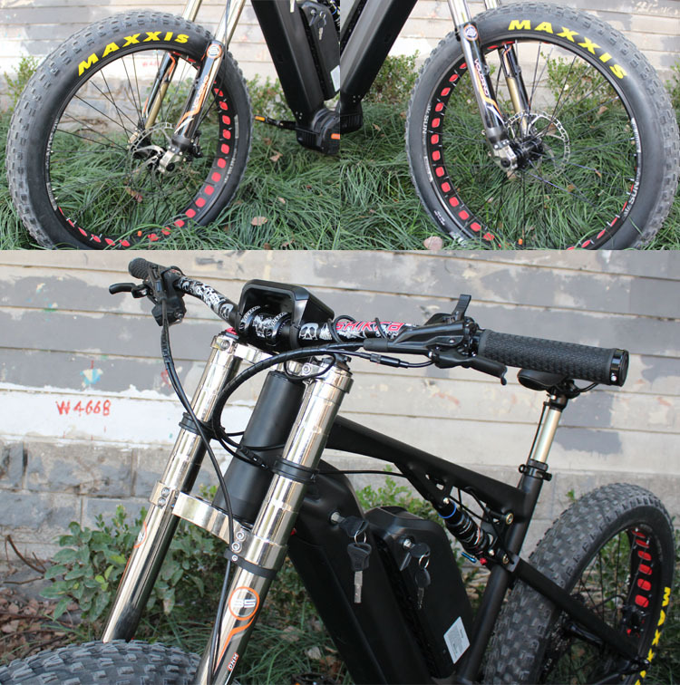 48v 1000w 52v 35ah m620|g510 八方力矩中置电机雪地电动自行车