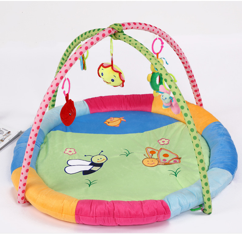 Baby Toys 0-1 Years Old Baby Gymnastic Rack Baby Music Game Blanket Toys Super Soft Game Mat