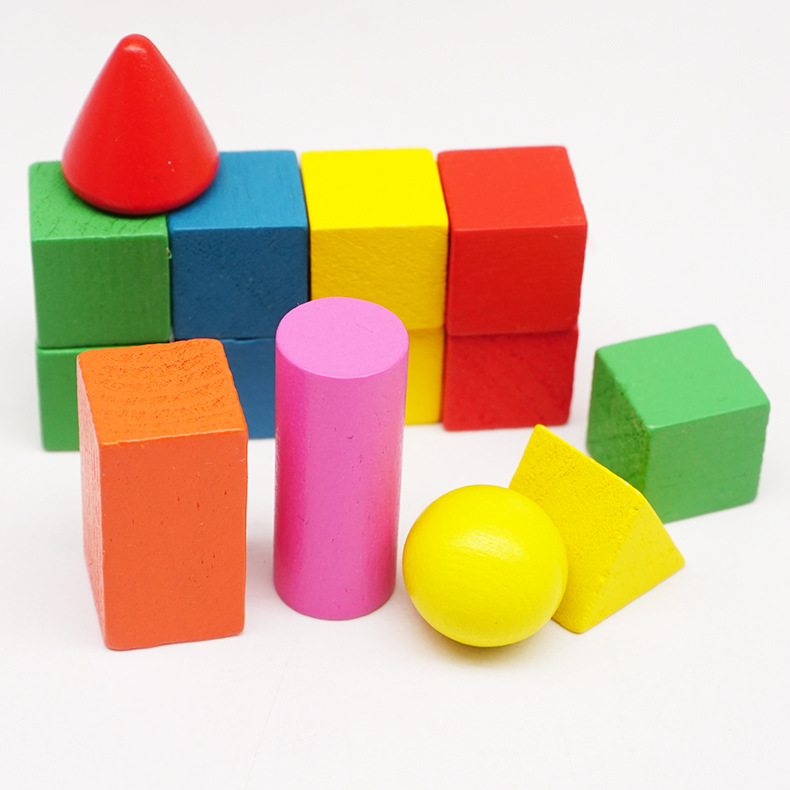 木制几何体教学教具儿童早教益智玩具小学生数学教材