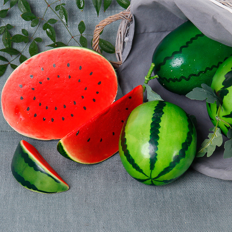 假西瓜片假泡沫半个西瓜摄影居家装饰早教画室道具仿真西瓜模型