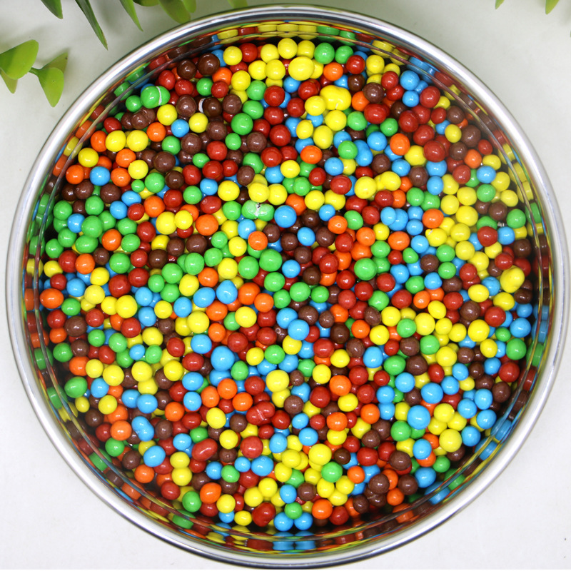 彩色巧克力豆小颗粒蛋糕装饰多种颜色大包装糖果巧克力5斤装