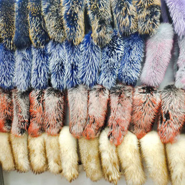 白貉子毛染色派克服毛领大衣毛毛领子真毛可染色支持打样定做尺寸