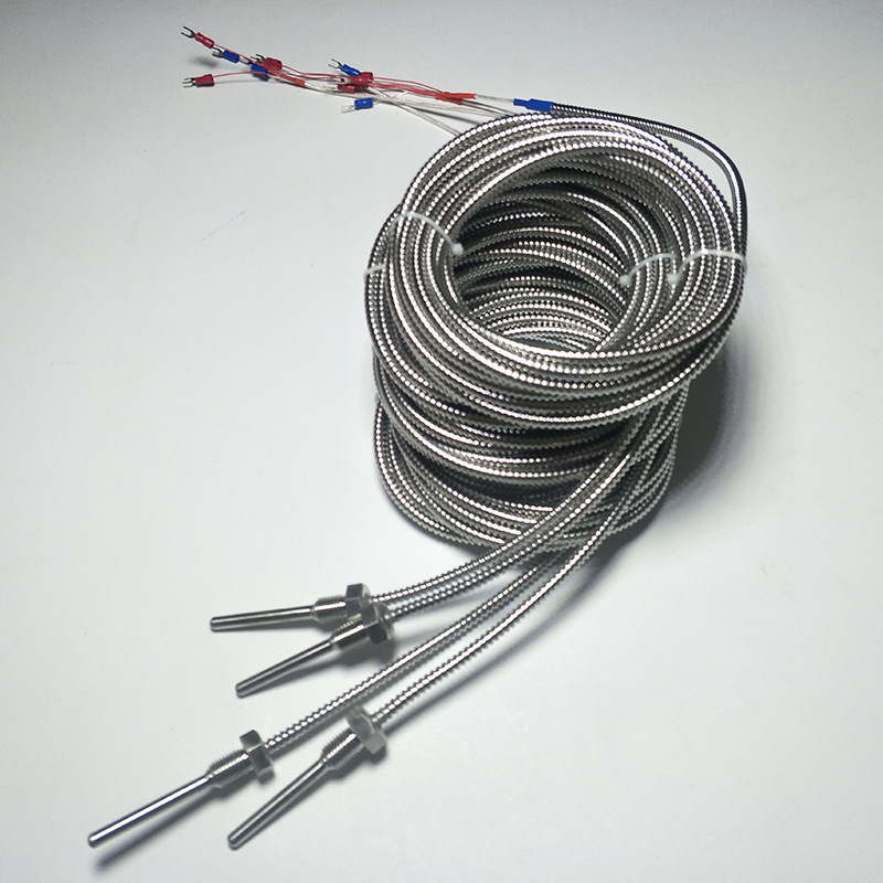 热量表热电阻流量计端面热电阻pt100两线三线4分牙螺纹固定热电阻