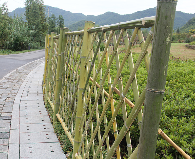 园艺竹篱笆围栏栅栏美丽乡村竹子篱笆定做竹栅栏庭院围栏竹片篱笆