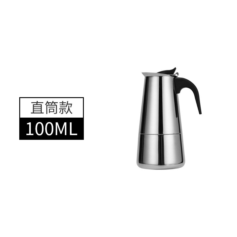 Cross-Border Hot Stainless Steel Moka Pot European Coffee Cup Portable Electric Coffee Pot in Stock Wholesale