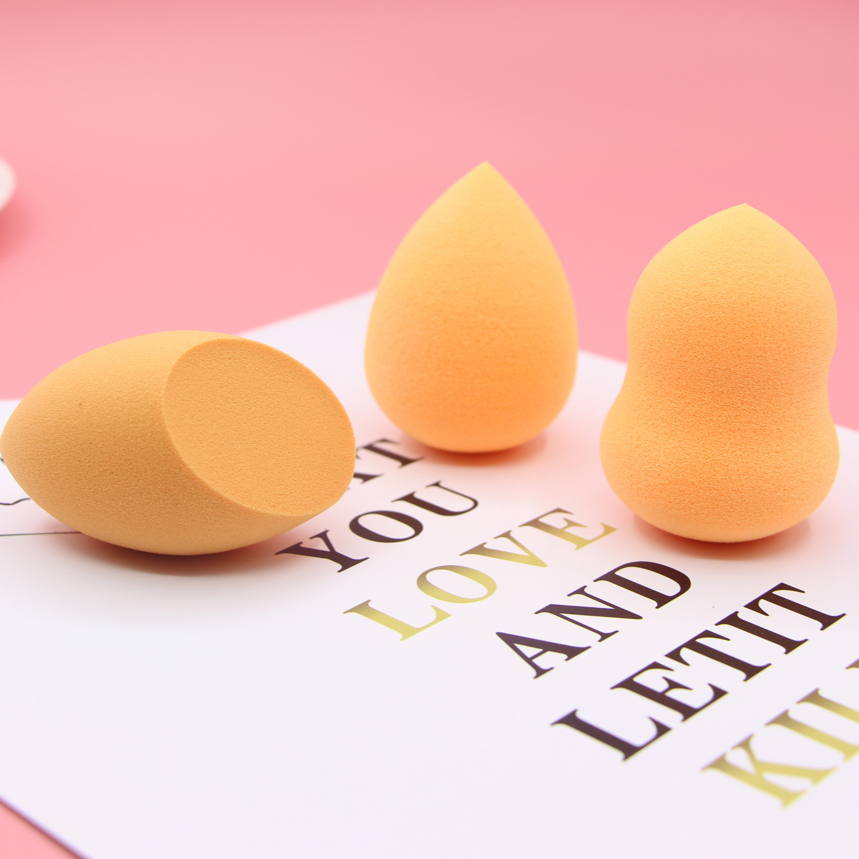 网红美妆蛋 水滴葫芦斜切海绵粉扑非乳胶亲水化妆彩妆蛋厂家批发