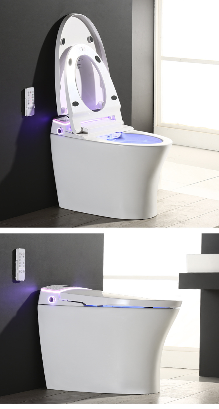 全自动智能马桶一体式脚感冲水自动感应无水箱马桶智能坐便器批发
