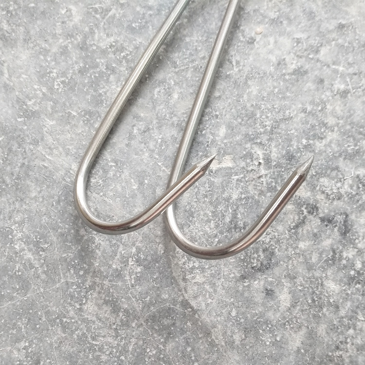 不锈钢烤鸭钩双钩烧腊钩烤叉烧钩烧鹅鸡烤钩挂钩烤炉吊炉挂架厨具