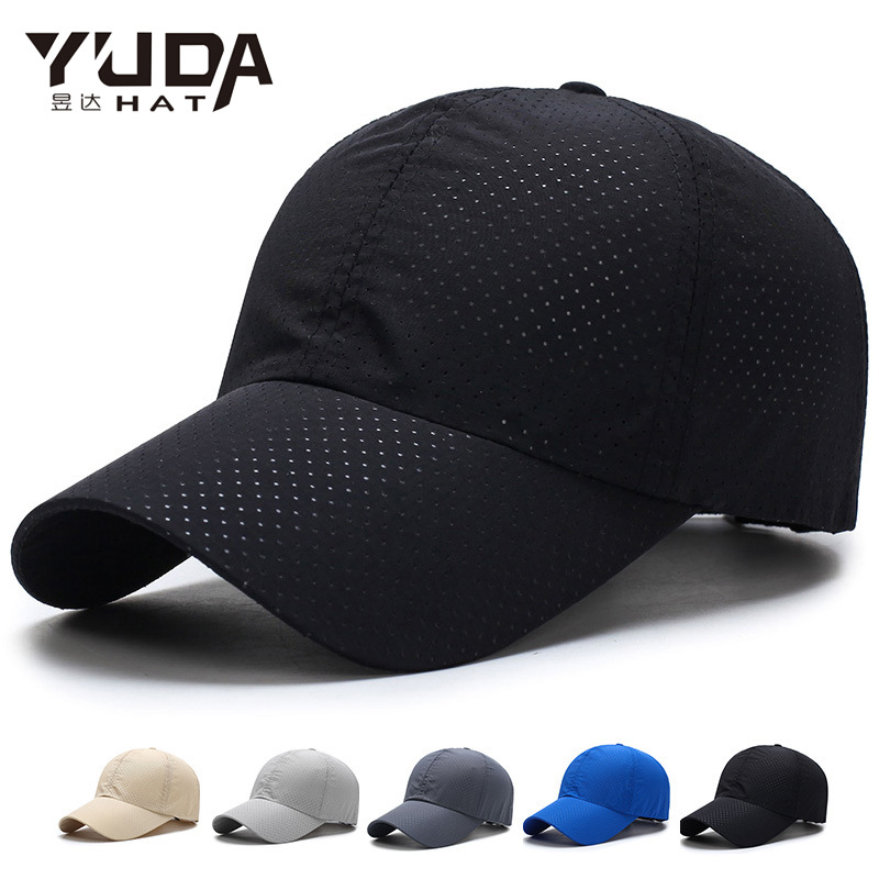 Hat Men's Spring and Summer Solid Color Mesh Cap Baseball Cap Women's Autumn Korean Sun Protection Sun Hat Mesh Breathable Peaked Cap