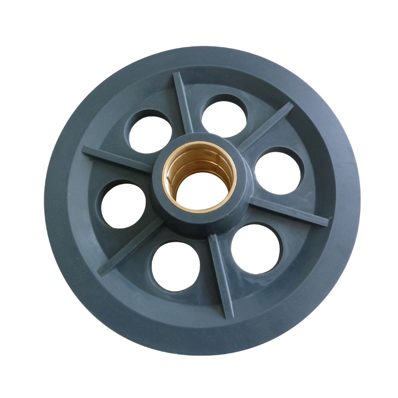 工厂加工塔机升降机u型尼龙滑轮 钢丝绳导轮注塑定做起重机绳轮